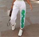 Pantalón de chándal blanco de mujer con estampado A371 5