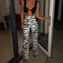 Pantalón de mujer con motivo de cebra 3