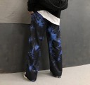 Pantalón estampado negro para mujer 4