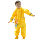 Pantalone impermeabile per bambini con cappuccio in poliestere leggera protezione contro la pioggia chiusura a bottoni per uso all'aperto giochi all'aperto 5