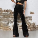 Pantalones acampanados elásticos para mujer 5