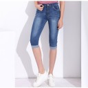 Pantalones capri de mezclilla - Azul 2