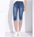 Pantalones capri de mezclilla - Azul 4