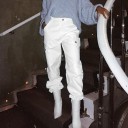 Pantalones cargo blancos para mujer 4
