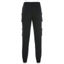 Pantalones cargo de cintura alta para mujer 2