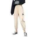 Pantalones cargo de mujer con cintura elástica 1