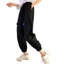 Pantalones cargo de mujer con cintura elástica 2