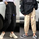Pantalones cargo de mujer con cintura elástica 4