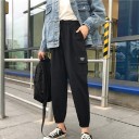 Pantalones cargo de mujer con cintura elástica 5