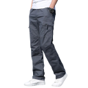 Pantalones cargo de verano de algodón para hombre Pantalones de trabajo casuales con bolsillos Material ligero y transpirable Corte recto cómodo para hombre 10
