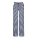 Pantalones casuales a rayas holgados con cordones para mujer, cómodos pantalones de lino con cintura elástica, pantalones transpirables 3
