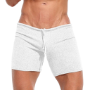 Pantalones cortos casuales para hombre Ocio Transpirable Corte cómodo Cordón en la cintura Material ligero para uso diario y relajación en el hogar 4