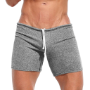 Pantalones cortos casuales para hombre Ocio Transpirable Corte cómodo Cordón en la cintura Material ligero para uso diario y relajación en el hogar 4