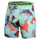 Pantalones cortos de compresión para hombre con estampado militar 5