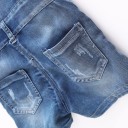 Pantalones cortos de mezclilla con tirantes para niñas 7