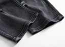 Pantalones cortos de mezclilla negros para hombre 14