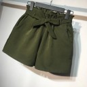 Pantalones cortos de mujer con lazo 9