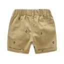 Pantalones cortos de niño con estampado de anclas, con cintura elástica y bolsillos, pantalones cortos de algodón de verano para chicos 4