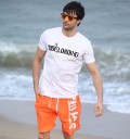 Pantalones cortos de verano para hombre - Naranja 1