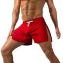 Pantalones cortos deportivos de verano para hombre. Secado rápido. Transpirable. Absorbe el sudor. Cordón. Cremallera lateral. Material ligero para entrenamiento y ocio. 6