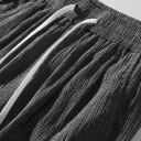 Pantalones cortos deportivos holgados de seda para hombre, informales, transpirables, ajustados y rectos, cómodos para el verano 4