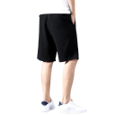 Pantalones cortos deportivos holgados de seda para hombre, informales, transpirables, ajustados y rectos, cómodos para el verano 5