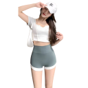 Pantalones cortos deportivos para mujer con goma, diseño en un solo color, con el texto suncomely en la parte posterior, poliéster, corte funcional ligero para correr y fitness 7