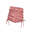 Pantalones Cortos Deportivos para Mujer Diseño Sólido Fruncido y Lazo en los Lados Nylon Corte Elástico Ligero para Correr Fitness 5