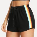 Pantalones cortos elegantes de mujer con rayas 2