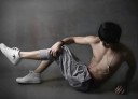 Pantalones cortos elegantes hasta la rodilla para hombre 2