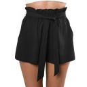 Pantalones cortos elegantes para mujer con lazo J2414 7