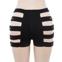 Pantalones cortos sexys de mujer con hebillas 3