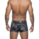 Pantalones de banho masculinos com flores F1008 9
