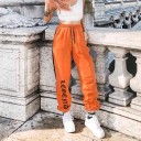 Pantalones de chándal naranjas para mujer con letras 4