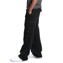 Pantalones de chándal para hombre de un solo color con cordón y bolsillos de poliéster Cómodos y estilosos para el uso diario y actividades de ocio 4
