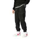 Pantalones de chándal para hombre de un solo color con forro de pelaje por dentro, con cordón y bolsillos, poliéster y algodón. Cálidos y cómodos para el invierno. 4