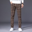 Pantalones de cuadros para hombre F1464 4