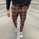 Pantalones de cuadros para hombre F1466 4