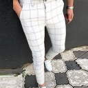 Pantalones de cuadros para hombre F1468 4