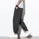 Pantalones de cuadros para hombre F1483 5