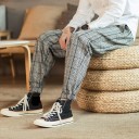 Pantalones de cuadros para hombre F1688 2