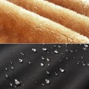 Pantalones de invierno impermeables y cortavientos Unisex Pantalones de poliéster cálidos con forro de felpa Cierre de cremallera y botón Ropa de invierno resistente 3