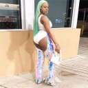 Pantalones de mujer con fuelle abierto 4
