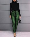 Pantalones de mujer con lazo y purpurina 3
