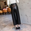 Pantalones de piel sintética 3/4 para mujer 2