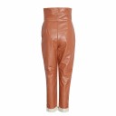 Pantalones de piel sintética de cintura alta para mujer 4