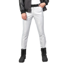 Pantalones de piel sintética para hombre, corte entallado, estilo moderno, aspecto elegante, pantalones cómodos, corte entallado, ropa de moda para hombre, pantalones elegantes 10