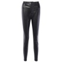 Pantalones de piel sintética para mujer con estampado 4