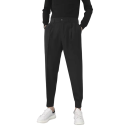 Pantalones de vestir para hombre con bolsillos Unicolor Elegante corte recto Pantalones cómodos para hombres para el trabajo y eventos formales 8