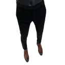 Pantalones de vestir para hombre con bolsillos Unicolor Elegantes de corte recto Pantalones cómodos para hombres para el trabajo y celebraciones 1